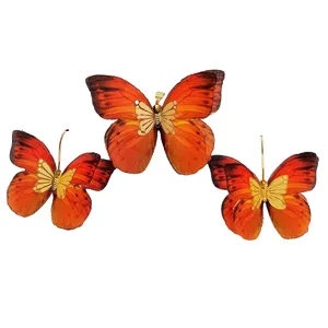 نیم ست طلا 18 عیار زنانه مدل  پروانه کادویی کد 15-244