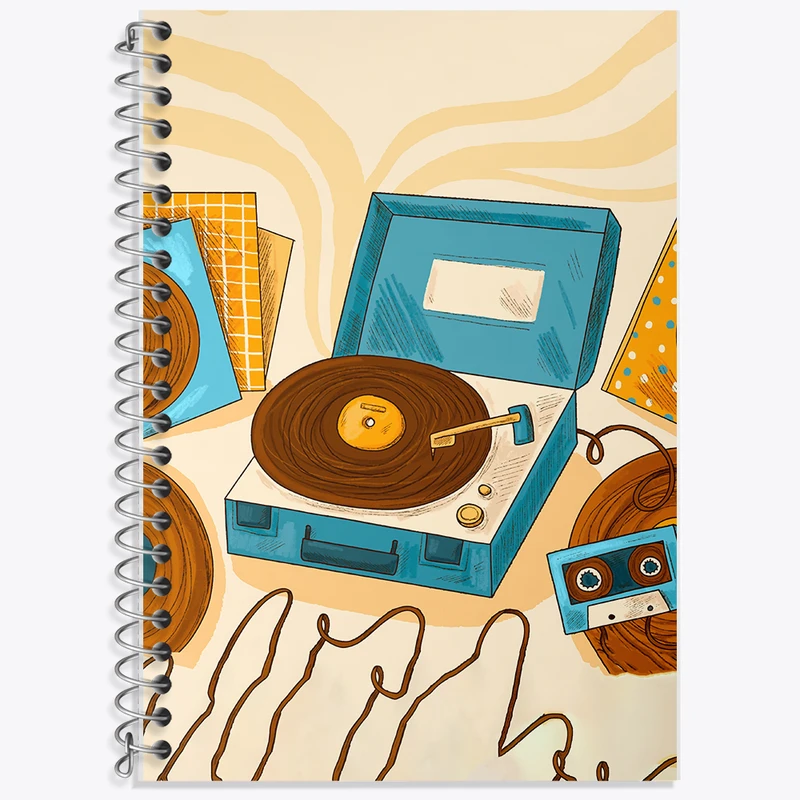 دفتر نت موسیقی 50 برگ خندالو طرح گرامافون کد F8181