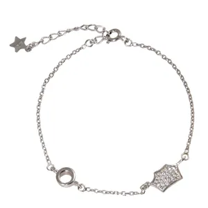 دستبند نقره زنانه بازرگانی میلادی مدل فانتزی کد DP_482