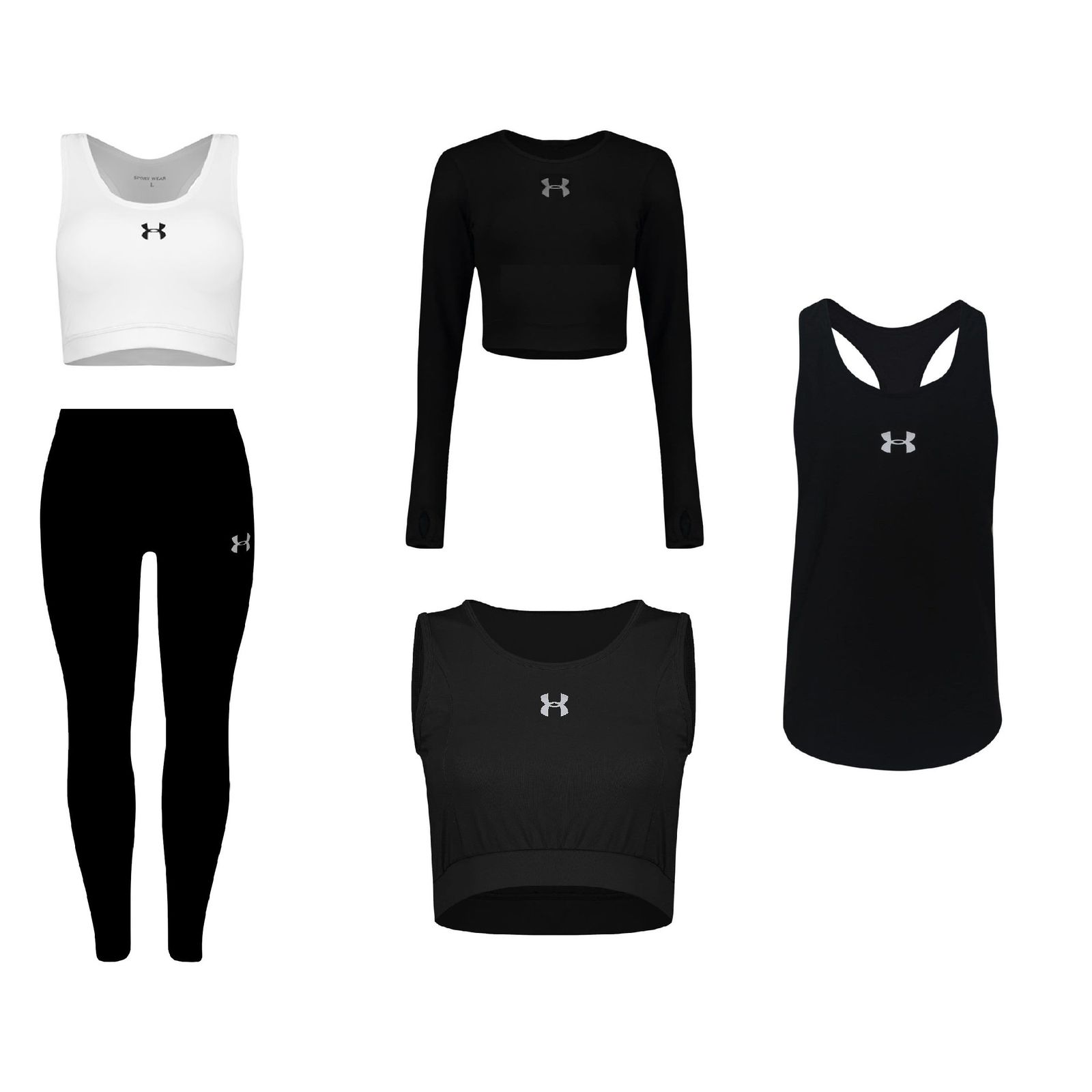 ست 5 تکه لباس ورزشی زنانه مدل 4101-1801-63-65-64 - - 1