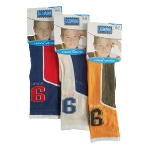 جوراب ساق بلند پسرانه مدل ایتالبایی کد 23  مجموعه 3 عددی