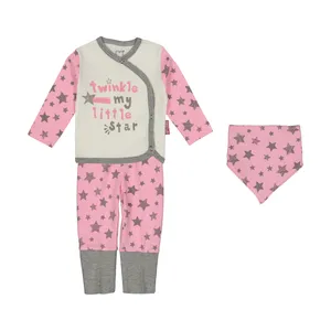 ست 3 تکه لباس نوزادی دخترانه آدمک مدل 2171121-84