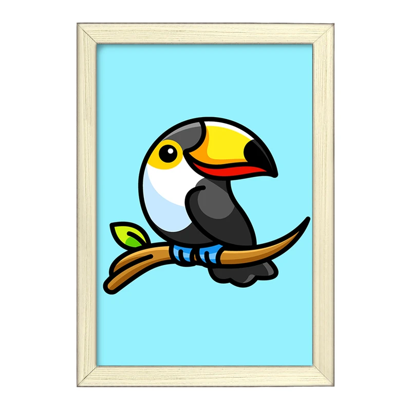 تابلو خندالو طرح حیوانات بامزه توکان کد 28208