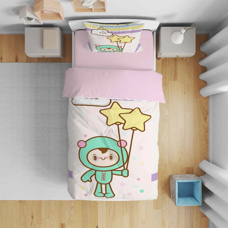 سرویس روتختی مدل کارتونی 5338 تک نفره 5 تکه