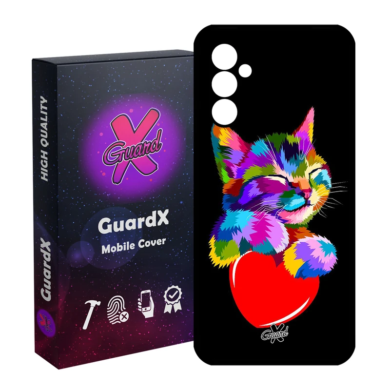کاور گارد ایکس طرح گربه مدل Glass10269 مناسب برای گوشی موبایل سامسونگ Galaxy A24/A24 4G/M34 5G