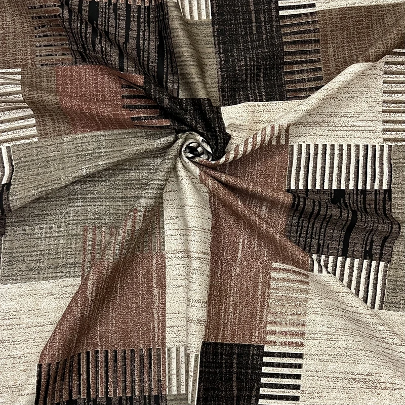 پارچه ملحفه عرض 2 متر مدل ویکتوریا طرح دیاکو کد 01 رنگ قهوه‌ای