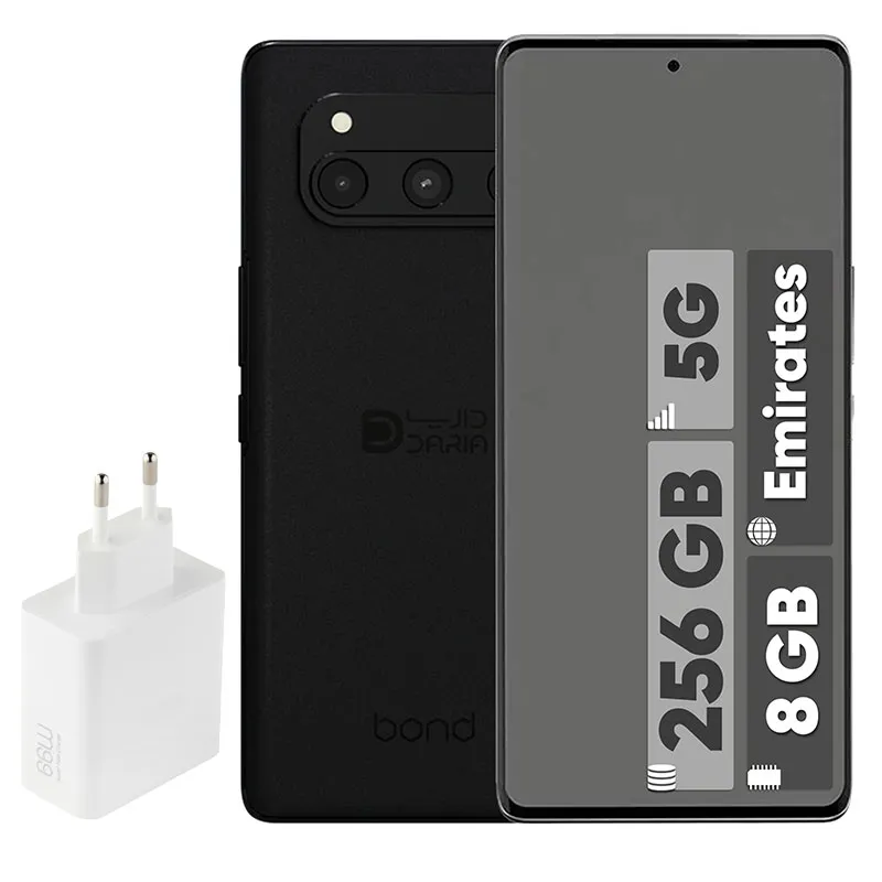 گوشی موبایل داریا مدل bond 5G دو سیم کارت ظرفیت 256 گیگابایت و رم 8 گیگابایت - نسخه امارات - به همراه شارژر 66 وات داریا