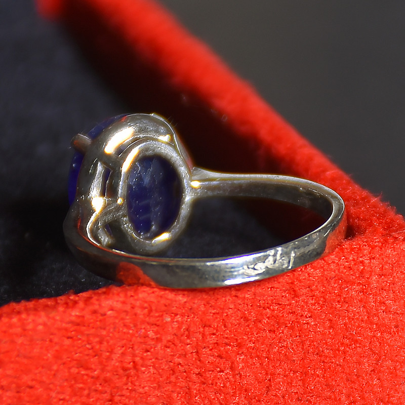 انگشتر نقره زنانه نقره جات لطفی مدل یاقوت کد ANZS02E02