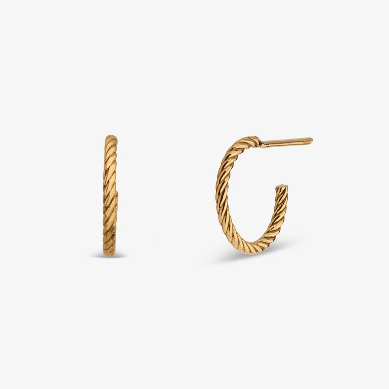 گوشواره میخی طلا 18 عیار زنانه پرسته مدل نیک تاش کد WE636