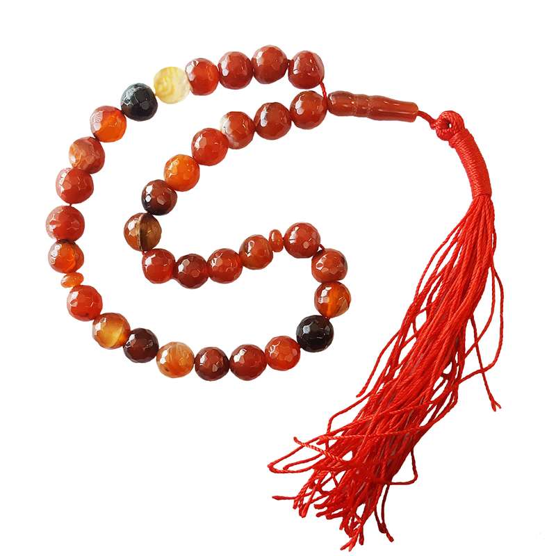 تسبیح مدل عقیق سلیمانی تراش 10