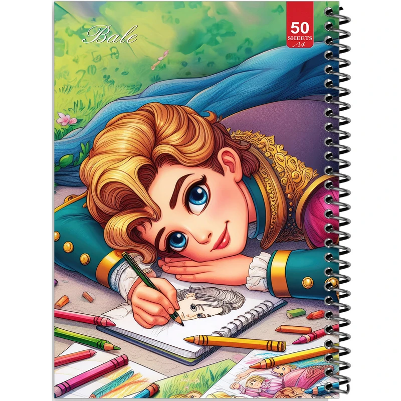 دفتر نقاشی 50 برگ انتشارات بله طرح پسرانه کد A4-L155