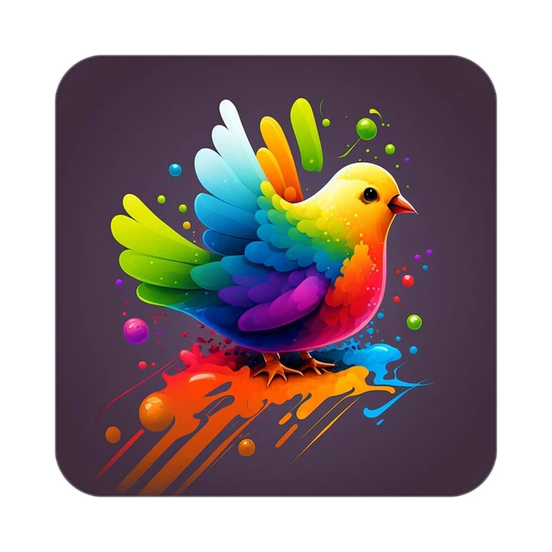 زیر لیوانی کاکتی طرح حیوانات رنگی مدل mp25409