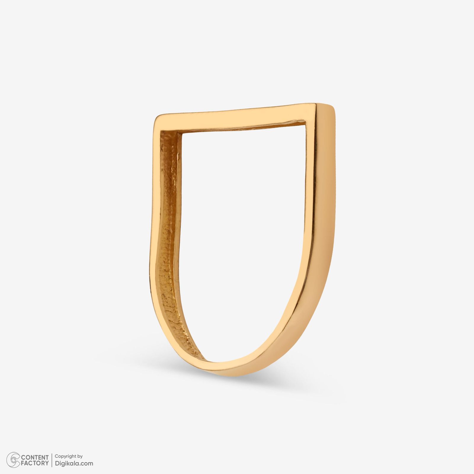 انگشتر طلا 18 عیار زنانه حافا گلد مدل r007 سایز 56 -  - 3