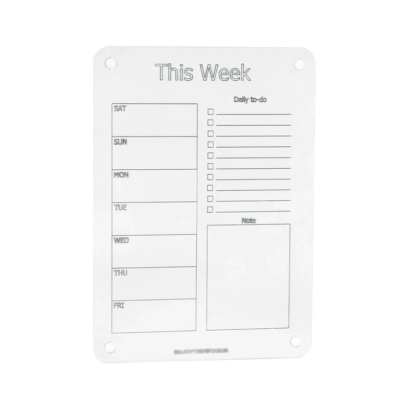 تخته وایت برد مدل پلنر هفتگی  سایز 28x19 سانتی متر