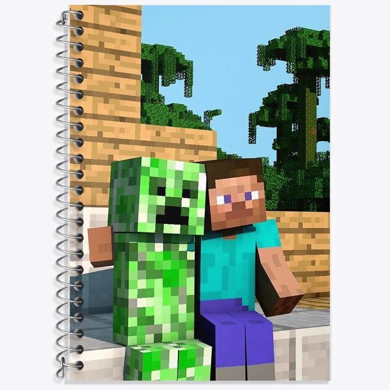 دفتر لغت 50 برگ خندالو طرح ماینکرافت (Minecraft) کد F2416