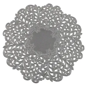 زیربشقابی هوم اند لایف مدل ترمه R طرح گل و برگ