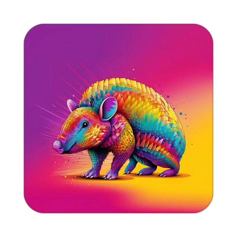 زیر لیوانی کاکتی طرح حیوانات رنگی مدل mp25817