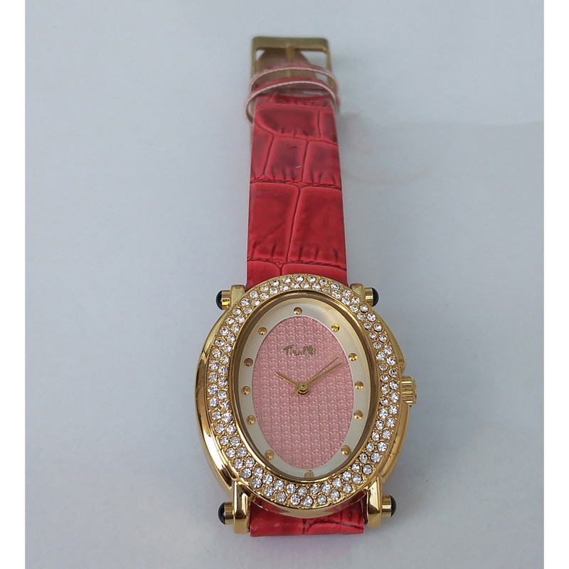 ساعت مچی عقربه ای دخترانه مدل نگین دار کد 238 ساعت مچی عقربه ای دخترانه مدل نگین دار کد 238