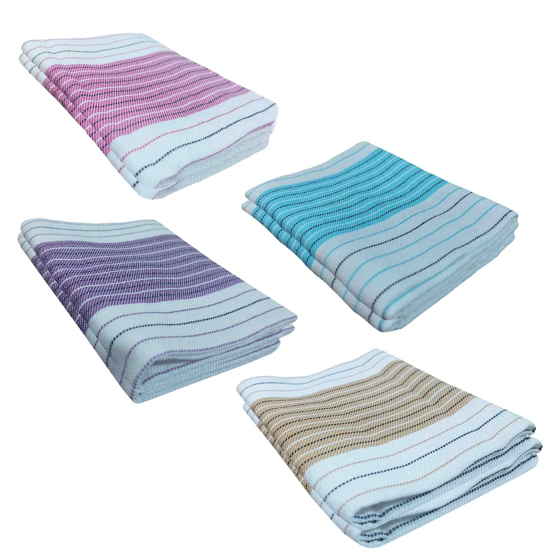 حوله دست و صورت مدل بهاره سایز 45x45 سانتی متر مجموعه 4 عددی