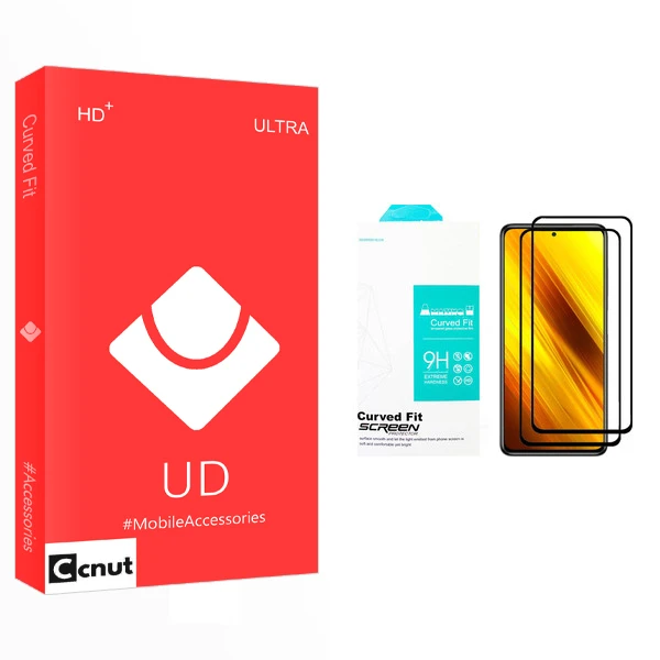 محافظ صفحه نمایش کوکونات مدل UD Glass مناسب برای گوشی موبایل شیائومی Poco X3 بسته دو عددی