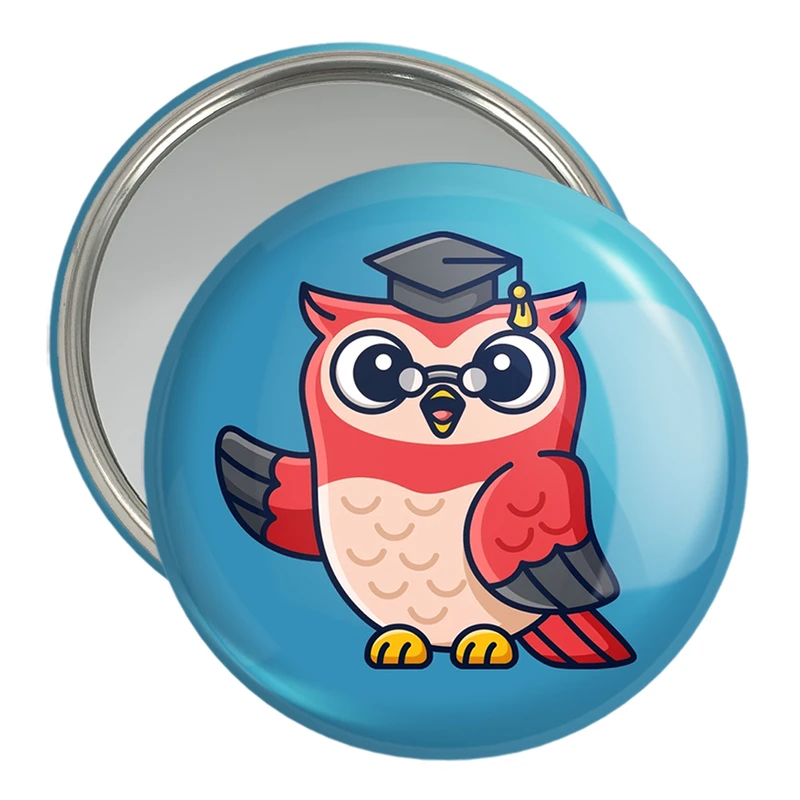 آینه جیبی خندالو مدل حیوانات بامزه جغد کد 28367