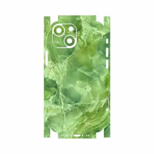MAHOOT Green-Crystal-Marble-FullSkin Cover Sticker for Apple iPhone 13 Mini