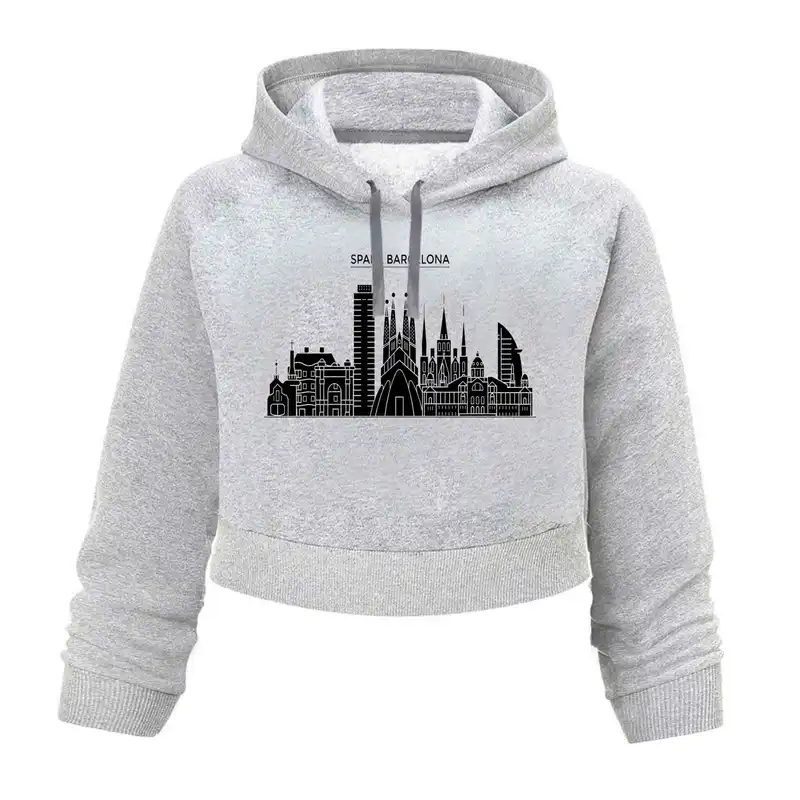 کراپ هودی زنانه مدل K162 T