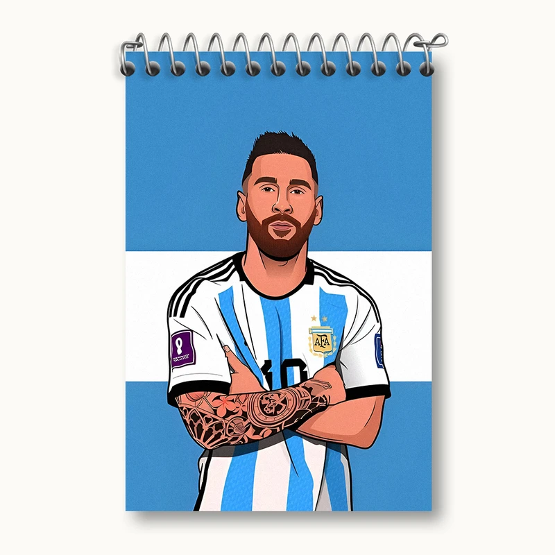 دفتر یادداشت 50 برگ خندالو طرح لیونل مسی کد N4315