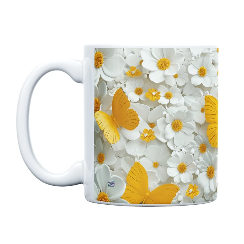 ماگ حس آمیزی طرح پروانه مدل کلاسیک کد 18