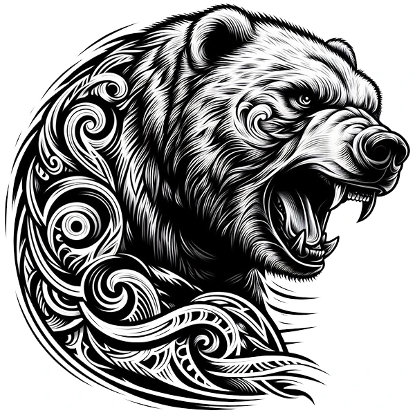   استیکر پارچه و لباس پاد آفرین طرح خرس کد 2094