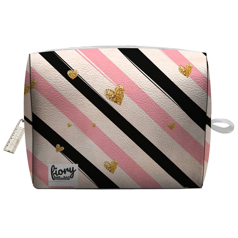 کیف لوازم آرایش زنانه مستر راد مدل قلب فانتزی کد 2266 به همراه کیف پد