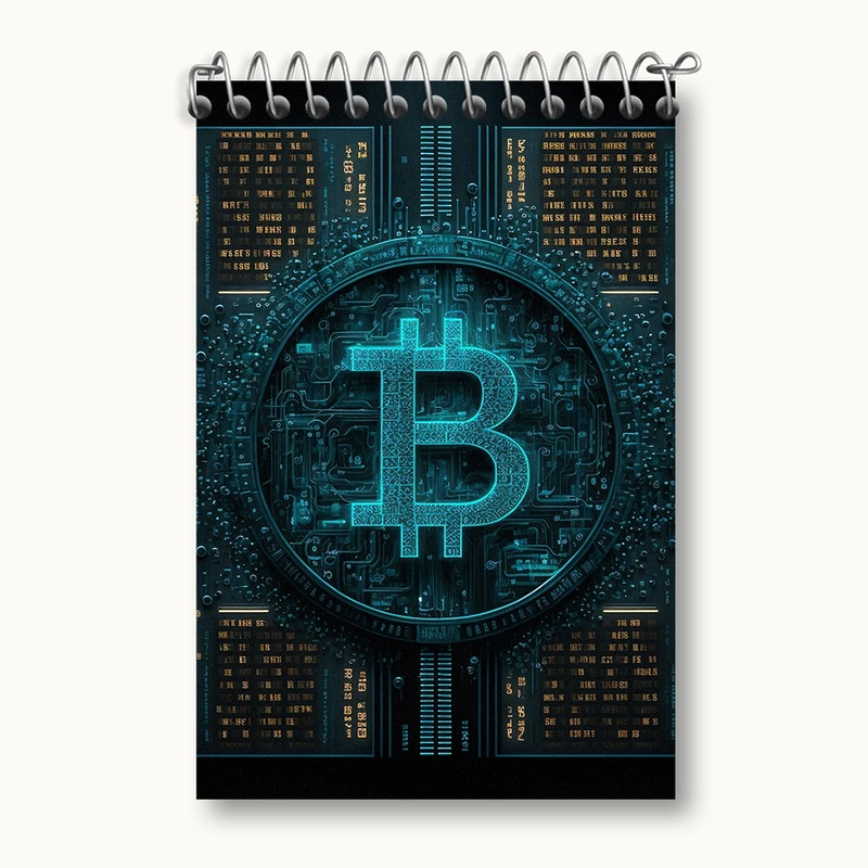 دفتر یادداشت 50 برگ خندالو مدل بیت کوین (Bitcoin) کد F1640