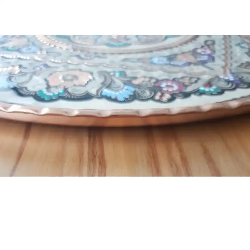 سینی میناکاری مدل لب کنگره ای   کد 0184