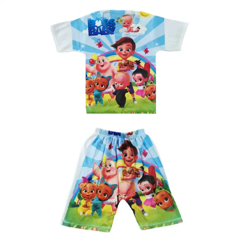 ست تی شرت و شلوارک بچگانه مدل بچه رییس