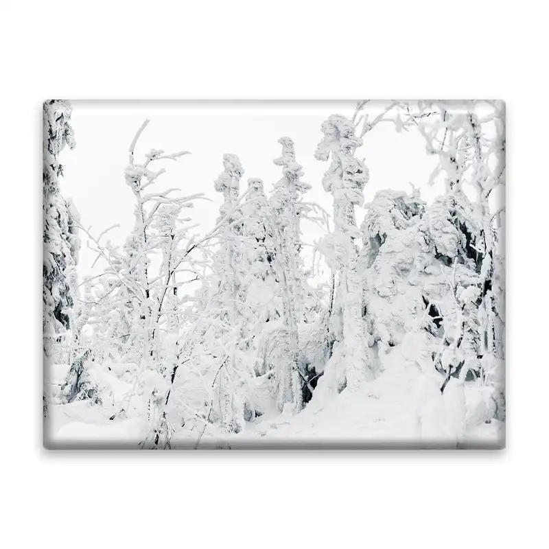 کاشی اطلس آبی طرح منظره زمستان برف و درخت مدل T1911