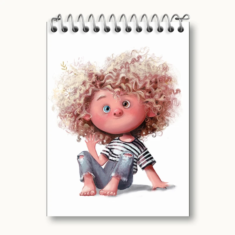 دفتر یادداشت 50 برگ خندالو مدل دخترونه کد 8486