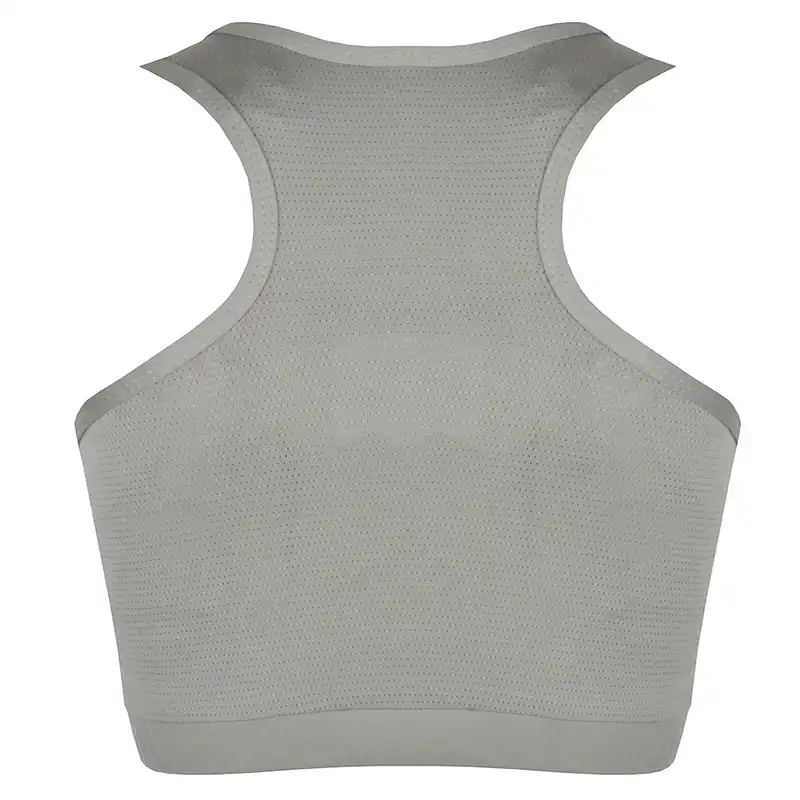 نیم تنه ورزشی زنانه مدل 268003615 جلو زیپ دار رنگ طوسی