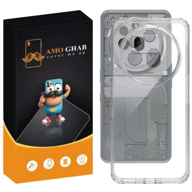 کاور عمو قاب مدل Crystal مناسب برای گوشی موبایل ناتینگ فون 3a Pro