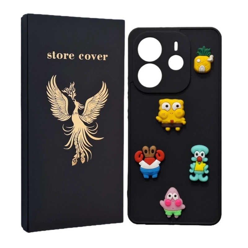  کاور استور کاور طرح باب اسفنجی برجسته مدل note14 مناسب برای گوشی موبایل شیائومی Redmi Note 14 4G