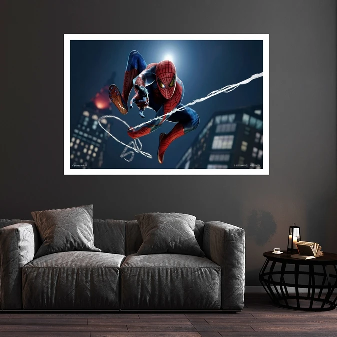 تابلو بکلیت طرح کارتون اسپایدر من مدل قاب شاسی W-s8854