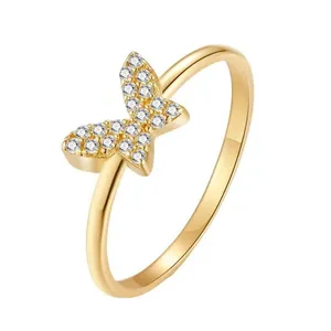 انگشتر طلا 18 عیار زنانه آراقیراتیس مدل پروانه کد Ara0277