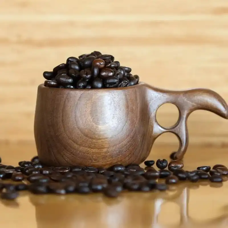 لیوان چوبی مدل عصاء