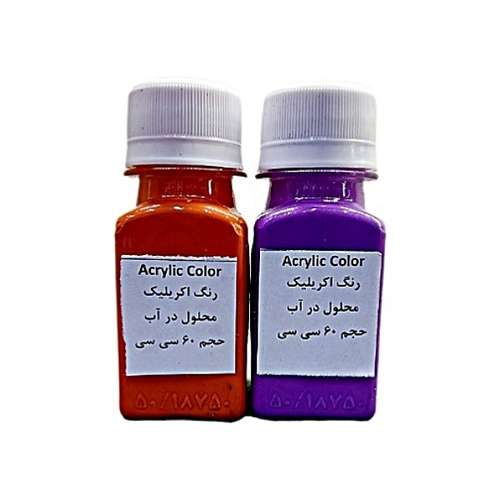 رنگ اکریلیک کد 008 حجم 60 میلی لیتر بسته دو عددی