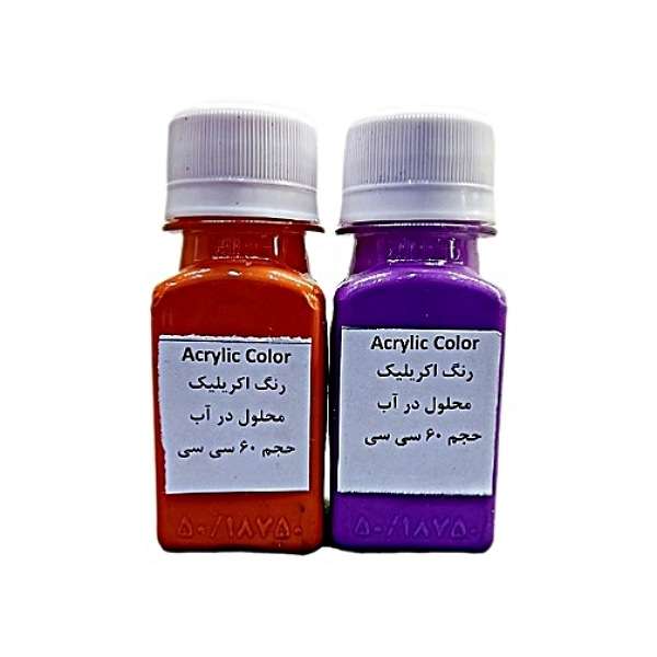 رنگ اکریلیک کد 008 حجم 60 میلی لیتر بسته دو عددی