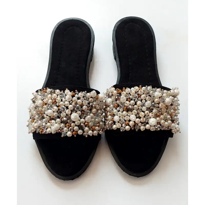 صندل زنانه مدل مجلسی به همراه تل مو