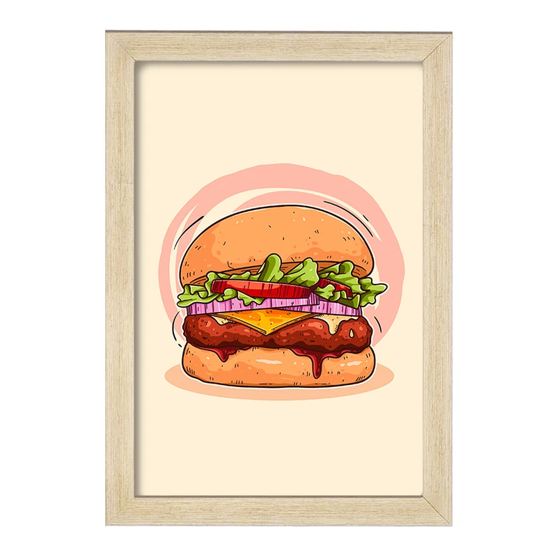 تابلو خندالو مدل فست فود (Fast Food) کد 36565