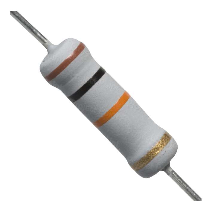 مقاومت 10 کیلو اهم 3 وات مدل 10K/3W بسته 25 عددی