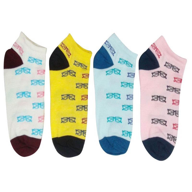 جوراب زنانه گی دُلان مدل عینک کد 8070 مجموعه 4 عددی