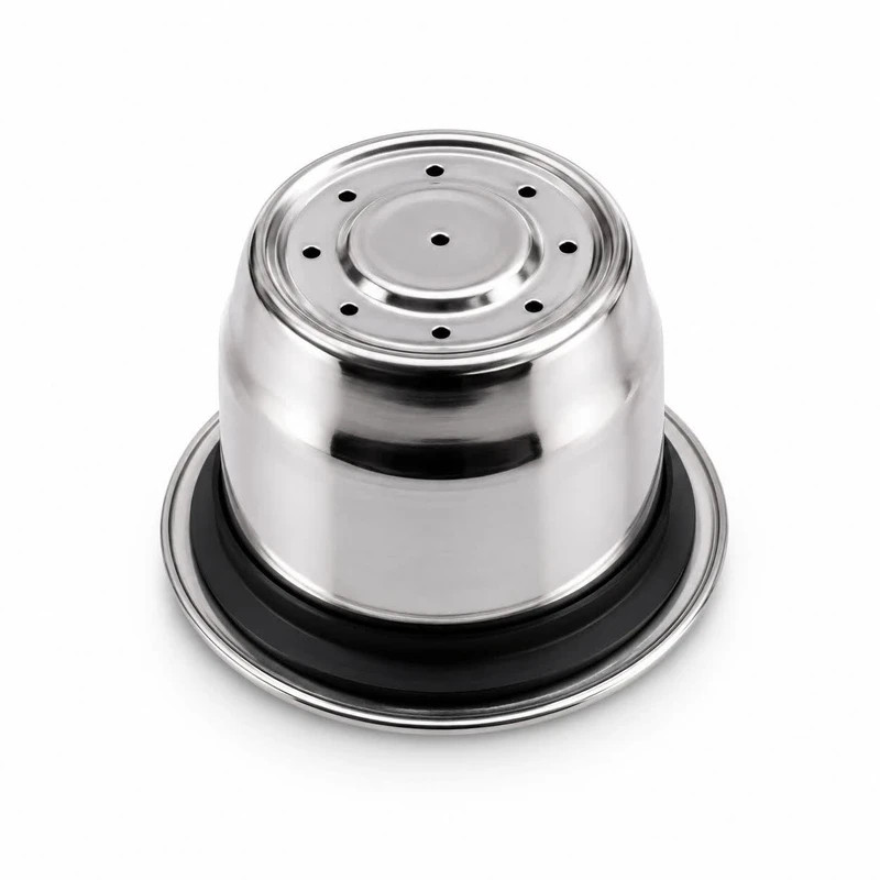 کپسول قهوه قابل شارژ مدل Nespresso Rechargeable مناسب برای دستگاه های نسپرسو به همراه 100 عدد برچسب 