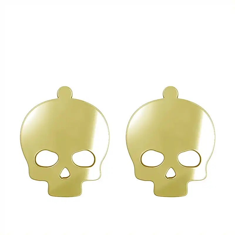 گوشواره طلا 18 عیار زنانه مدوپد مدل جمجمه کد GA1-15695